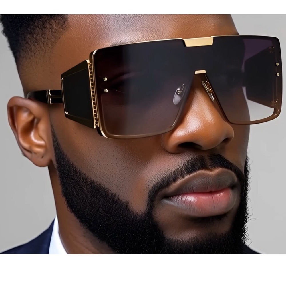 Sunglasses Oversized Black Gradient Lens Men Sun Glasses Lentes Gafas Nuevo 2026